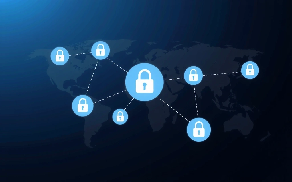 Global network with data flowing securely between continents